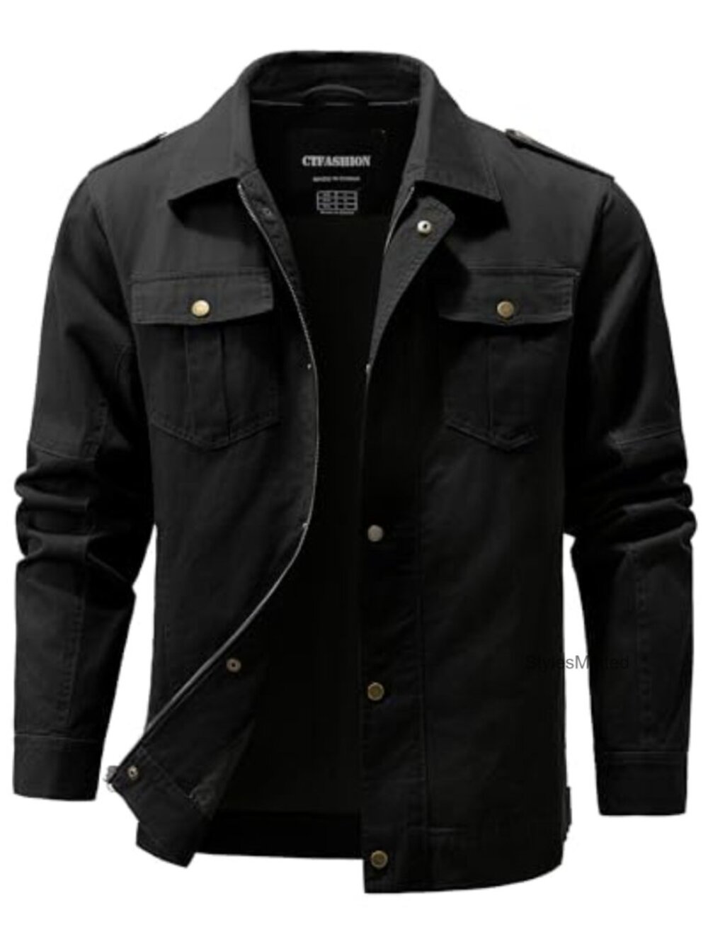 Men's Military Jacket Cotton Lightweight Canvas Field Work Bomber Casual
